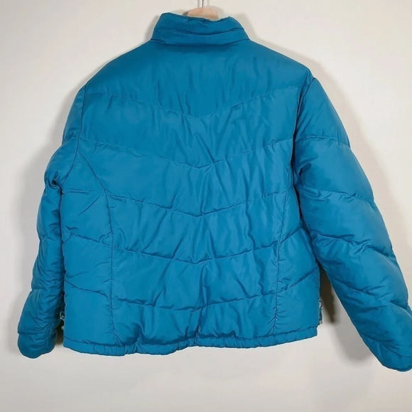 L.L. Bean Blue Floral Puffer Jacket - Picture 14 of 16